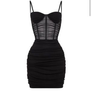 NWT Heiress Beverly Hills Mesh Corset Dress
